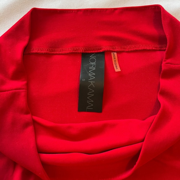 Norma Kamali All-In-One Mini Top Red Sz S - Picture 9 of 10